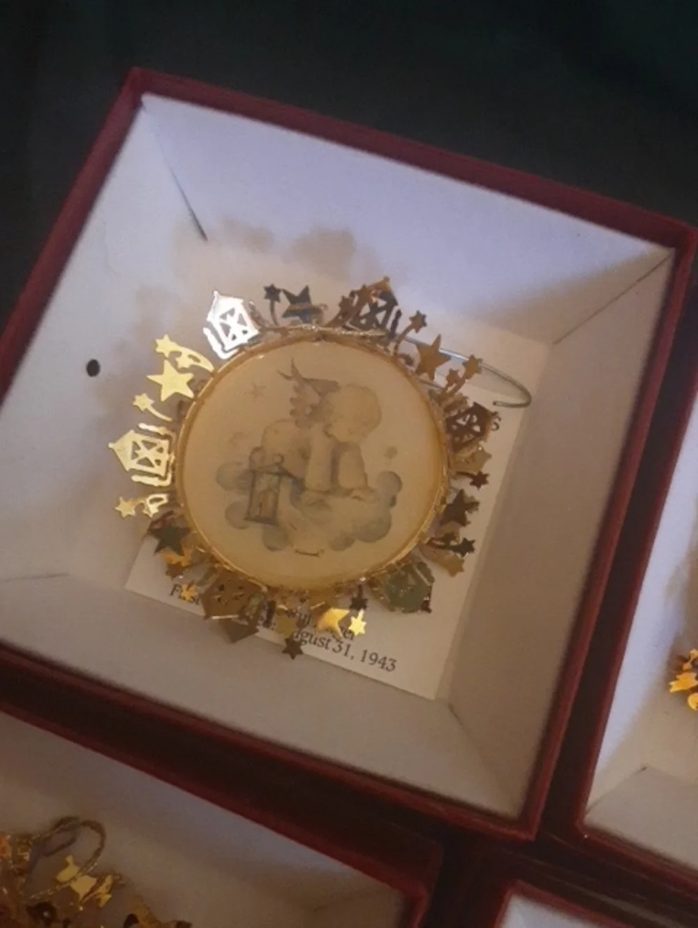 The Hummel Gold Christmas Ornament Collection Lot Of 5